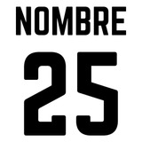 Números De Vinilo Para Estampar Camisetas Futbol + Nombre