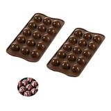 2 Moldes De Chocolate Moldes Chocolate Silicona 15 Esfera