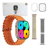 Smartwatch W69 Plus Amoled Serie 10 Grava Musica +3 Brindes