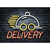 Cartel Delivery En Neón Led / Flex / Logos / Comercios