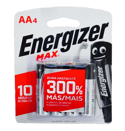 Pilas Aa Alcalinas Energizer Max Doble A Blister De 4 Pilas