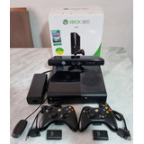 Xbox 360 E 250gb, 2 Controles Sem Fio, Kinect, Receptor Pc 