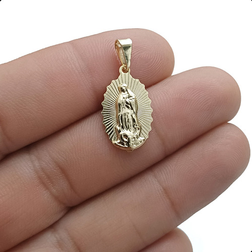 Medalla Dije Virgen Guadalupe En Oro Laminado (1,2cmx2,5cm)