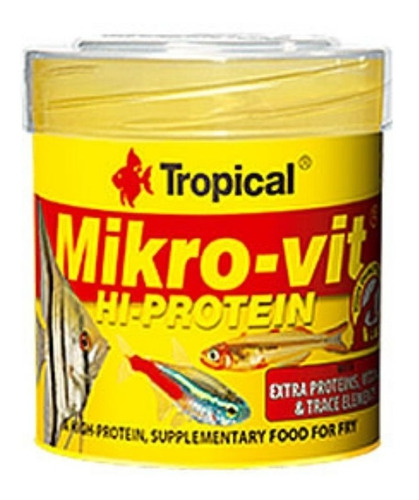 Alimento Para Peces Mikro-vit Hi Protein Tropical 50ml ( 32g