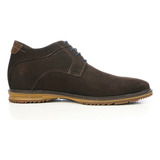 Zapato Casual Barret Café Max Denegri +7cms De Altura