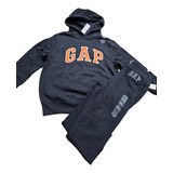 Gap Kids Set 2 Pz Sudadera Y Pants Gris T 6-7 Años Hoodie