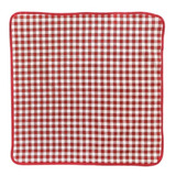 Toalha De Chá Centro Mesa Xadrez Vermelho Branco 75cm X 75cm