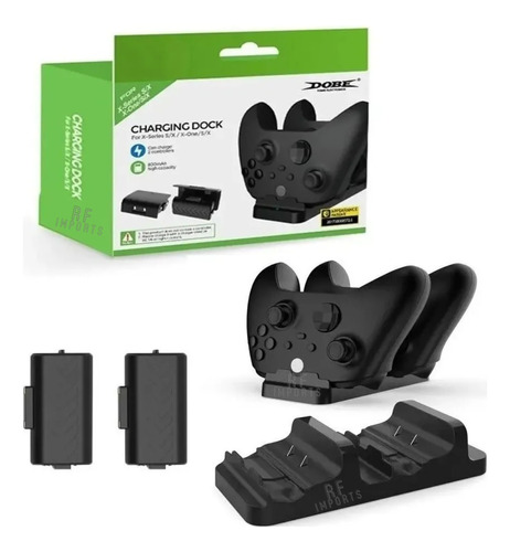 Carregador Controle Xbox One Series S/x + 2 Baterias 800mah