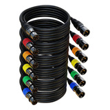 Auxlink Xlr Cables, Cable De Microfono Xlr 25 Pies 6 Pack,