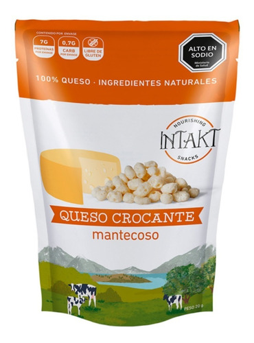 Intakt Queso Crocante Mantecoso 20g - Snack Salado Keto