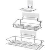 Cesta De Ducha Con Soporte Para Jabonera, Organizador De Alm