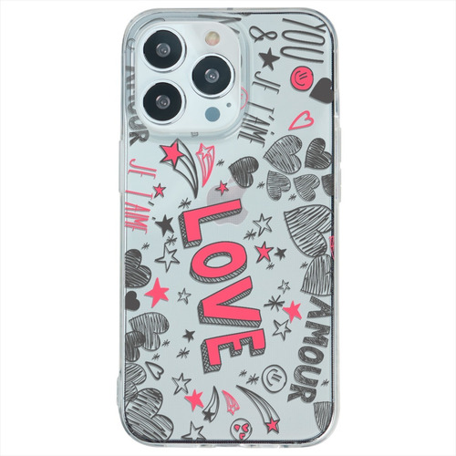 Funda Para iPhone Antigolpes Corazones Love