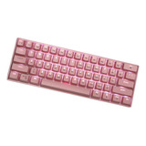 Teclado 60 Gk61 Sk61 Ventanas De Oficina Led Rosado