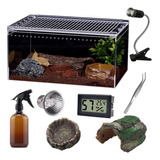 Sanosy Terrario De Reptiles - Kit De Inicio De Tanque De Anf