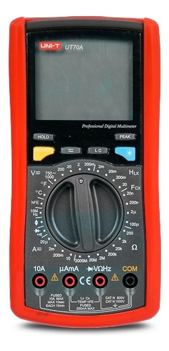 Tester Multimetro Unit Ut70a Ut-70a Hfe Hlx Fcx Temperatura