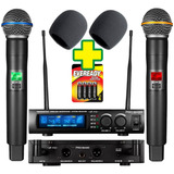 Microfono Inalambrico Doble De Mano Uhf Probass Uf-112 Envio
