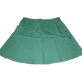 Pollera Tableada Hockey, Colegial, Color Verde Tela Arciel 