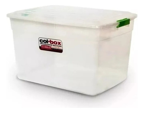 Caja Plástica Organizadora Col Box 34 Litros Colombraro Color Tapa Transparente 9234