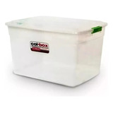 Caja Plástica Organizadora Col Box 34 Litros Colombraro Color Tapa Transparente 9234