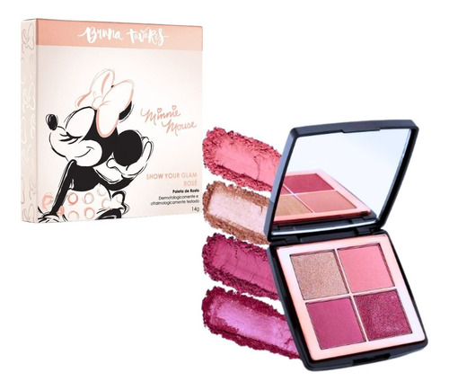 Paleta De Blush Minnie Mouse Show Your Glam Bruna Tavares 