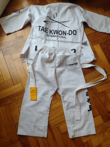Traje Taekwondo Niño Talle 1, Excelente Gabardina.