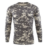 Camisetas De Camuflaje Militar De Manga Larga Para Hombre De