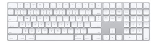 Teclado Bluetooth Apple A1843 Qwerty Prata E Branco Inglês