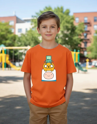 Camiseta Hora De Aventura Jake Finn Camisa Infantil Desenho