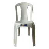 Cadeira Bistrô De Plástico Reforçado Suporta Até 152 Kg Cor Branco Liso