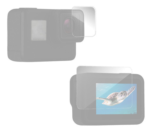 Conjunto Película Vidro Lente Tela Lcd Gopro Hero 8 Black