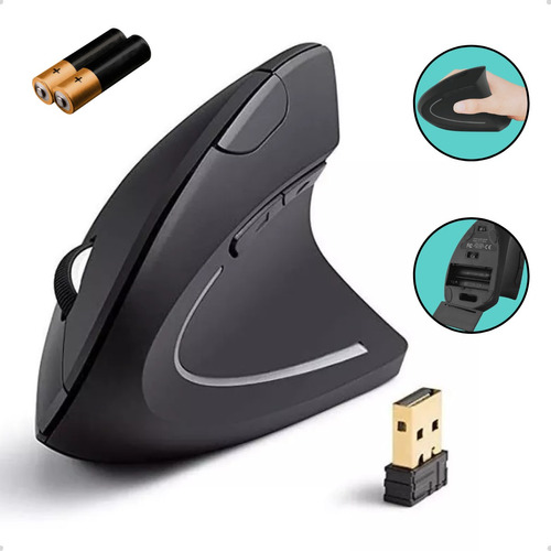 Mouse Ergonômico Vertical Sem Fio Confortável Bluetooth  