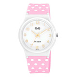 Reloj Q&q By Citizen V06a-016vy Para Mujer Sumergible 10 Atm