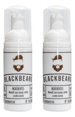 Minoxidil Al 10% Espuma Blackbeard Con Cafeína 2 Piezas