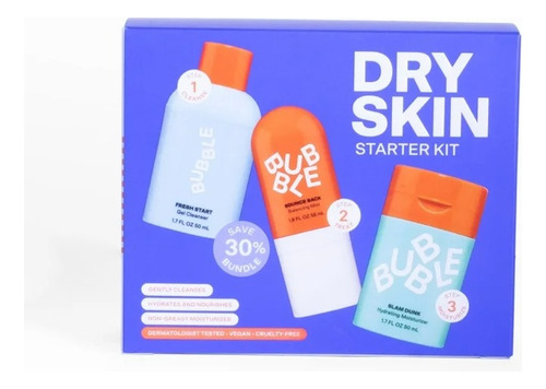 Bubble Skincare Starter Kit Dry Skin Kit Piel Seca Original