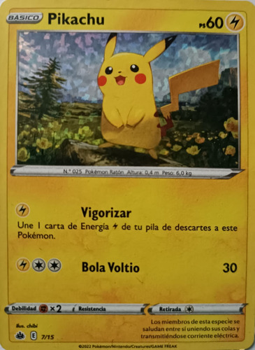 Pokémon Tcg Pikachu Holo 7/15