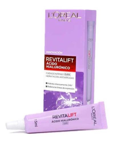 Crema Antiarrugas Loreal Revitalift Acido Hialuronico Ojos