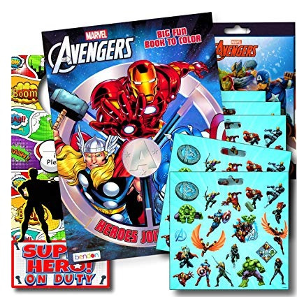 Marvel Avengers Coloring Book Bundle Con Vengadores Pegatina