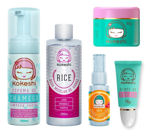 Kit Rotina Skincare Kokeshi - 5 Produtos