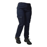 Pantalon 6 Bolsill Cargo Reforzado Elastizado Mujer Jeans710