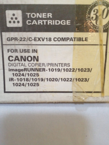 Toner Katun Gpr-22 Nu3v0 Para Canon Imagerunner 1019/1022...