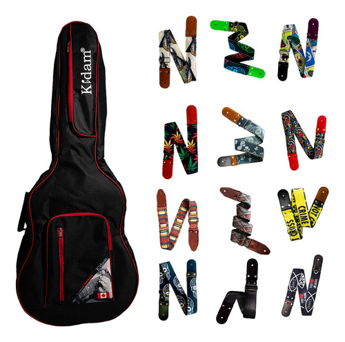 Funda Guitarra Jumbo/texana Kidam Regalo Un Strap A Elegir