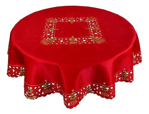 Grelucgo Mantel De Comedor Bordado De Navidad Sper Grande (m