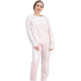 Pijama Mujer Polar Pantalon Y Playera Redondo 2pz