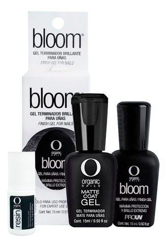 Kit Bloom + Matte Coat Organic Nails Resina 3g De Regalo