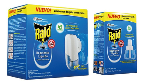 Raid  Electrico Mosquitos Y Zancudos [difusor + 2 Repuestos]