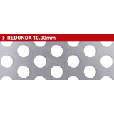 Chapa Perforada Redondo Cuadrado Decorativo En 0.9 Mm 1 X 2