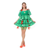 Disfraz De Árbol De Navidad Para Mujer, Vestido De Navidad Divertido Para Adultos