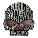 Emblema Harley Davidson Skull Aluminio Nuevo 3m Sticker 