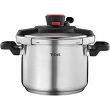 Olla A Presión T-fal Clipso De Acero Inoxidable 6,3 L