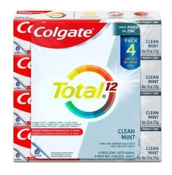 Crema Dental Colgate Total 12 Multiprotección 4pz De 150ml